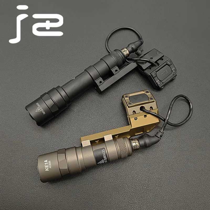 Tactical SF M300B/M600B Scout Light Metal Flashlight with Modbutton Switch Airsoft Weapon Lamp Hunting Rifle Touch Fit 20mm Rail XJ250701