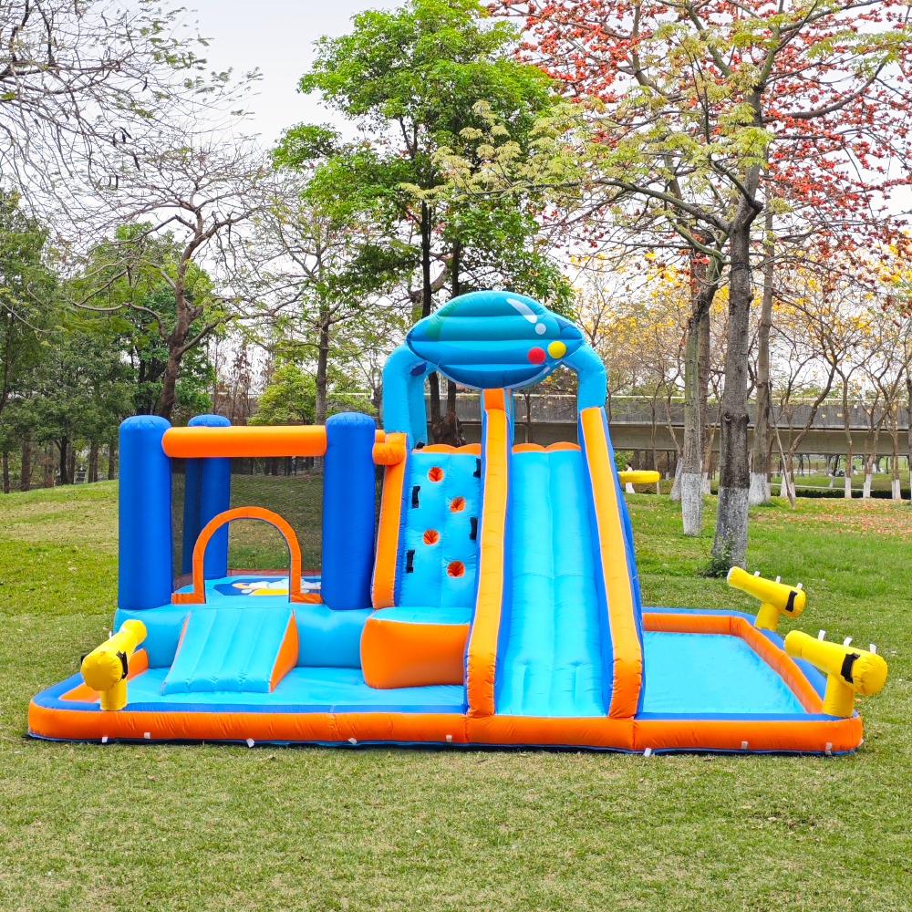 Outdoor Adventure: Alien Themed Obstacle Course with Rock Climb & Slides