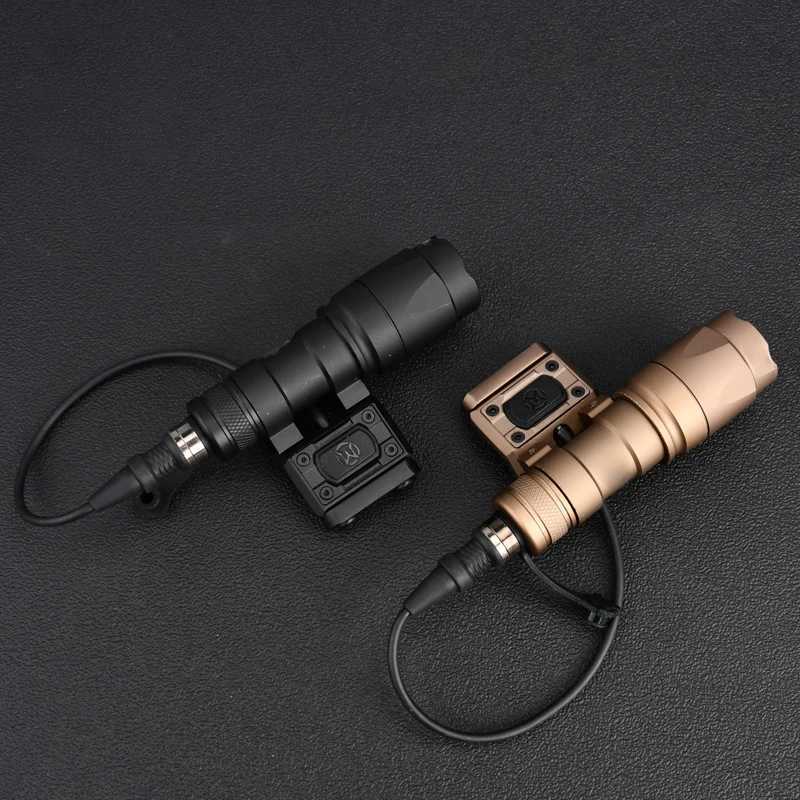 WADSN Tactical SF M600 M600C M300 Airsoft Flashlight Offset Mount Base Weapon Rifle Light ModButton Switch Flank Scout TorchXJ250701