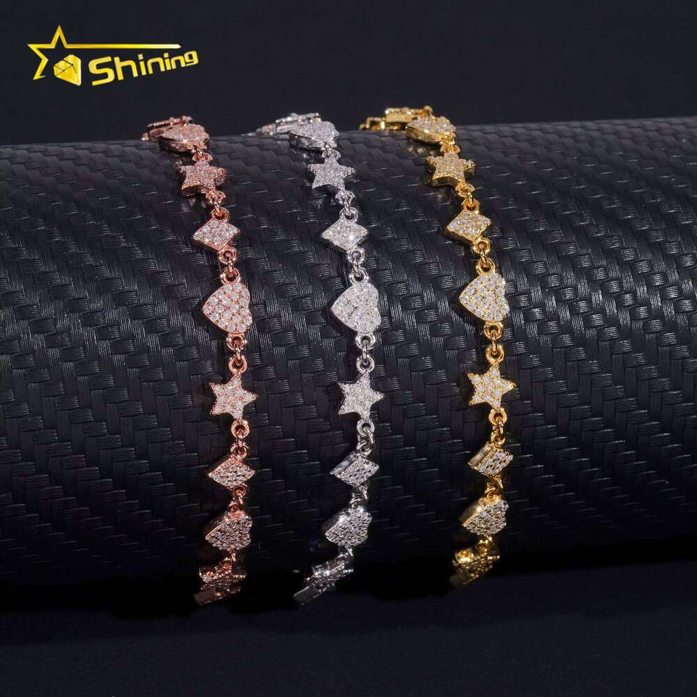 New Arrival Unisex Moissanite Pass Tester Bracelet Sterling Sier Fast Delivery Men's and Women's Jewelry