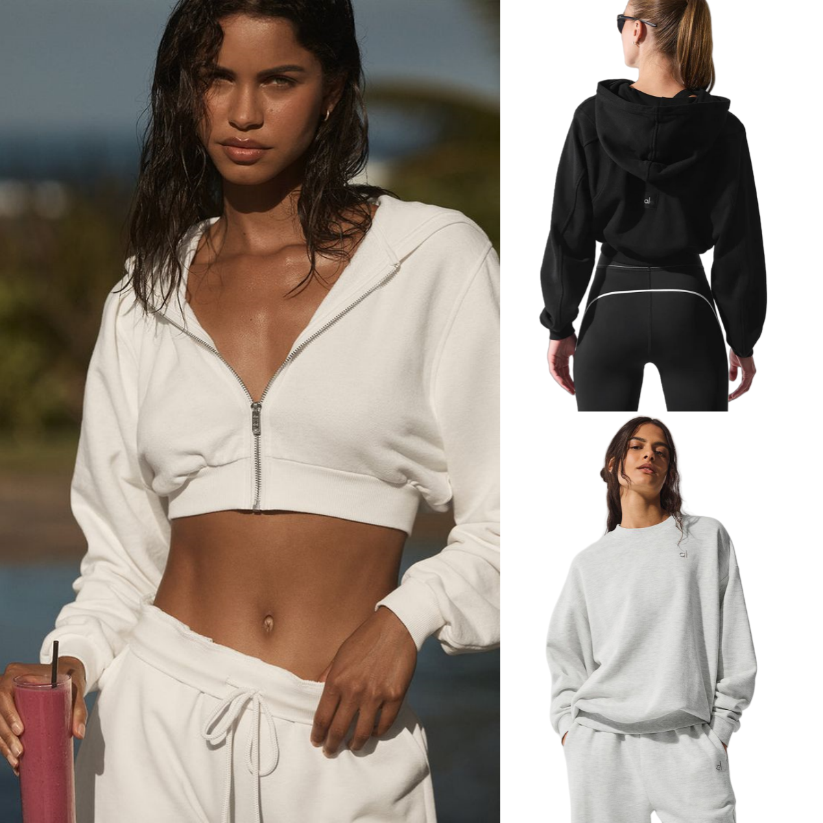 2025 New Yoga Perfectly Sweatshirts Sweater Loose Long Sleeve shorts and pants Crop Top Fitness Workout Crew Neck Blouse Crew Neck Pullover alosetly Women clothes
