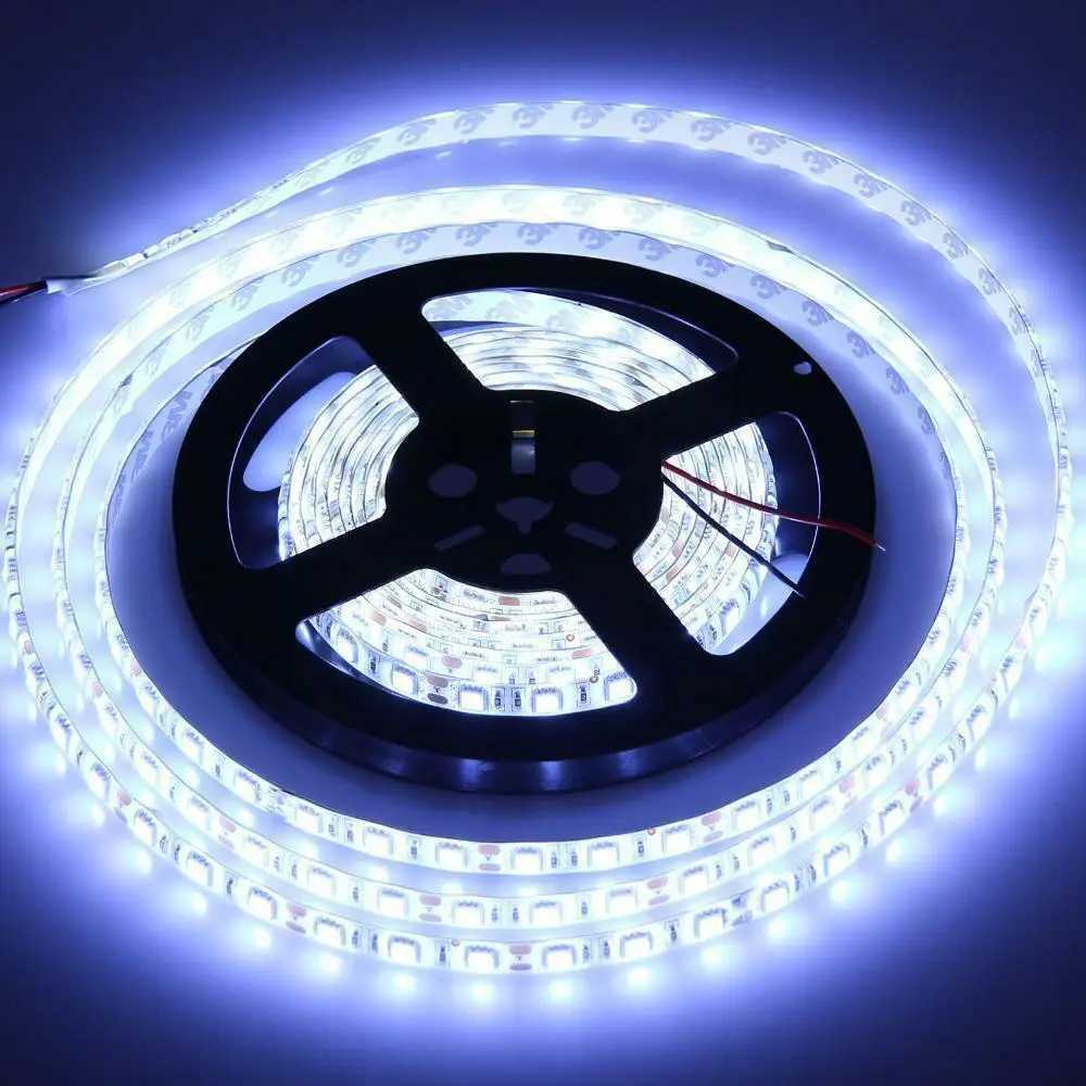 10pcs 12V 24V 10cm 20cm 30cm 50cm 1m 5m 5050 LED Flexible Strip 60 leds/m Soft Cuttable LED Strip Tape Waterproof Non Waterproof W250701
