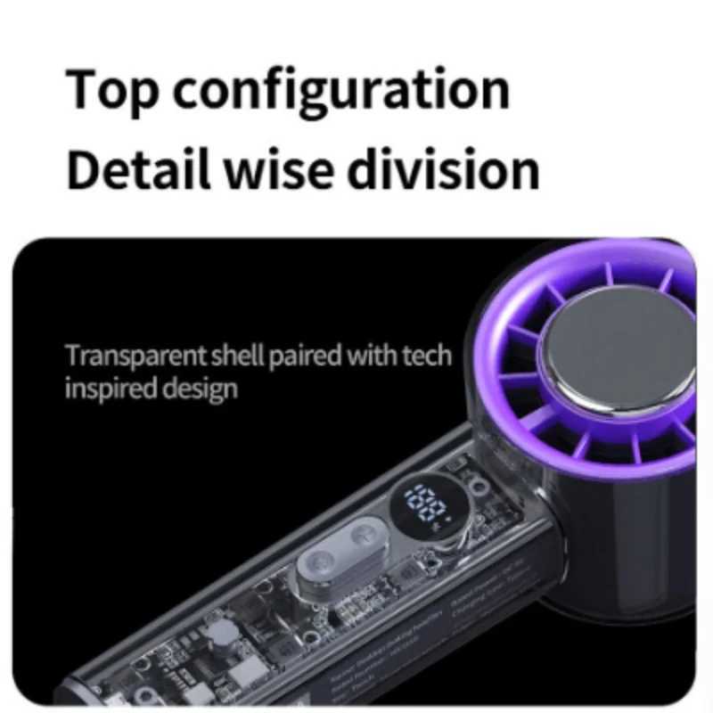 Portable Electric Fan Semiconductor Refrigeration Handheld Fan 3000mAh Rechargeable Cooling Fan Air Cooler Outdoor Ventilator T250702