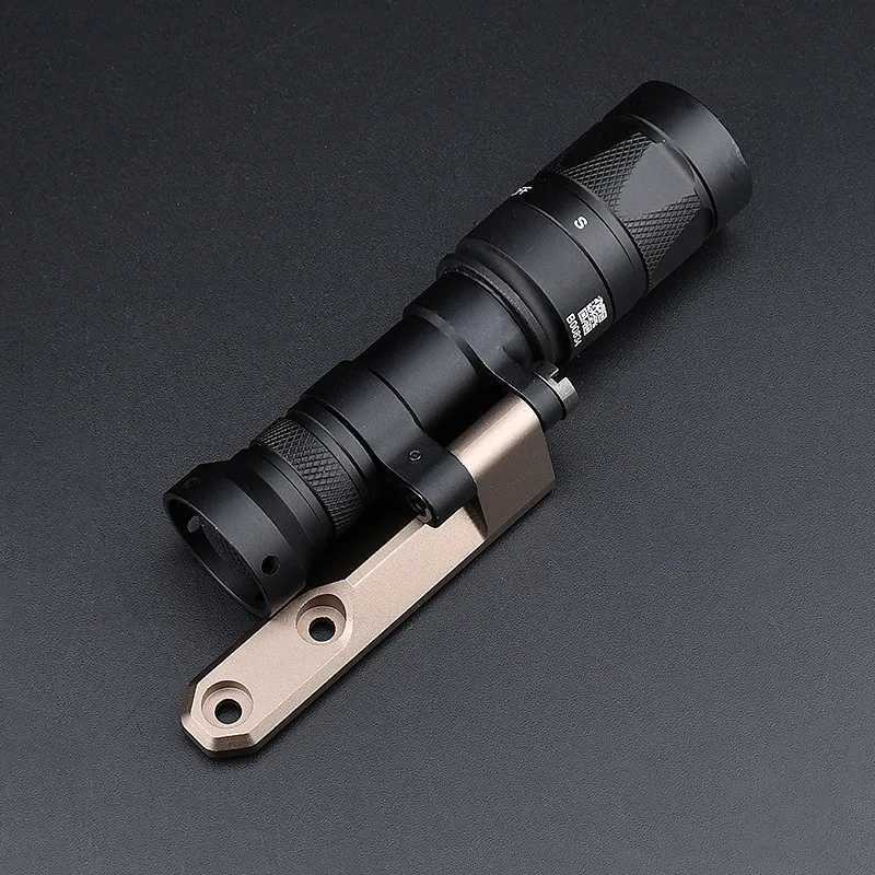 WDASN M340/M640 Flashlight Base Fit M-lok/Keymod Rail Tactical Light Equipment M340 M640 Flashlight Mount Base Airsoft Parts XJ250701