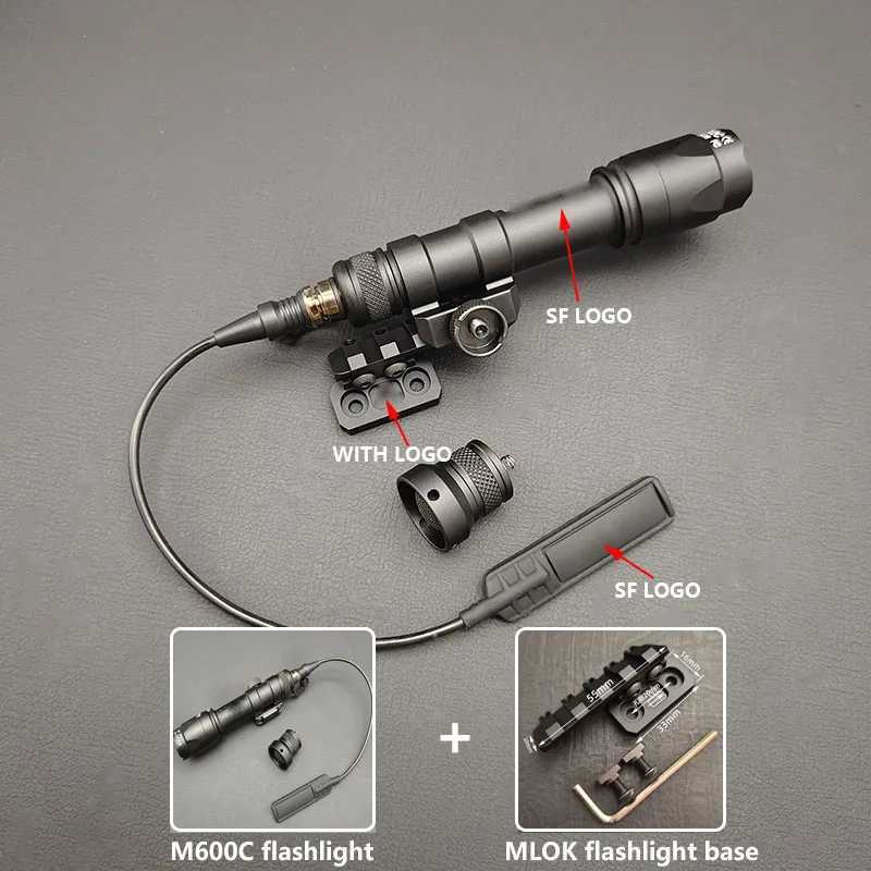 Tactical Airsoft SF M300 M600 M600C Flashlight M300C Hunting Weapon Light Momentary Remote Switch Fit Keymod M-Lok Picatinny XJ250701