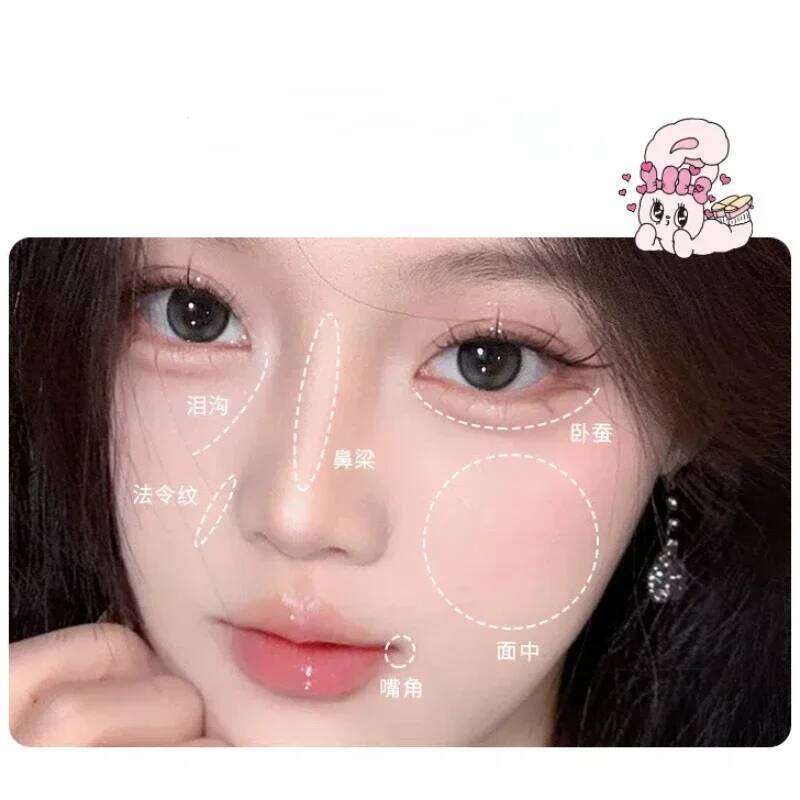FLORTTE BUNNY Single Highligh Powder Naturally Facial Blush Cream Brightening Liftup Face 3D Stereoscopic Makeup X250702