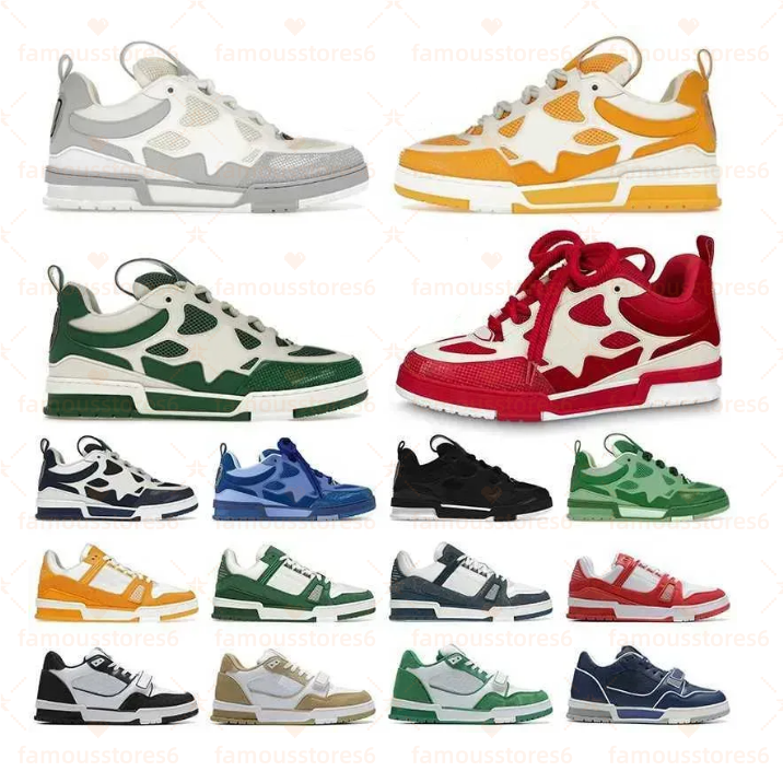 top quality man shoes designer sneakers calfskin men fashion travel trainer 1V8 shoes luxury casual shoes genuine running leather classic dermis skateboard35-45