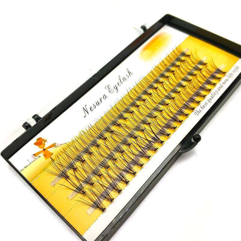 1 box 60 clusters 10/20D extension individual eyelashes, Natural Thick False Eyelashes, , Individual Eyelash Bunche X250702