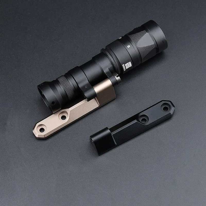 WDASN M340/M640 Flashlight Base Fit M-lok/Keymod Rail Tactical Light Equipment M340 M640 Flashlight Mount Base Airsoft Parts XJ250701