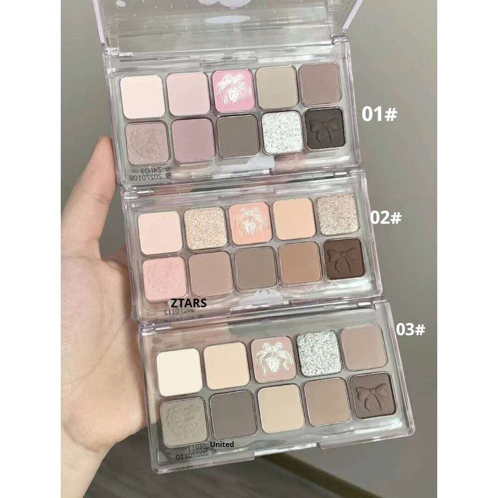 FLORTTE Wackky Girls Dormitory Series Eyeshadow Ten Color Palette Matte Powder Daily Comprehensive Makeup Plate X250702