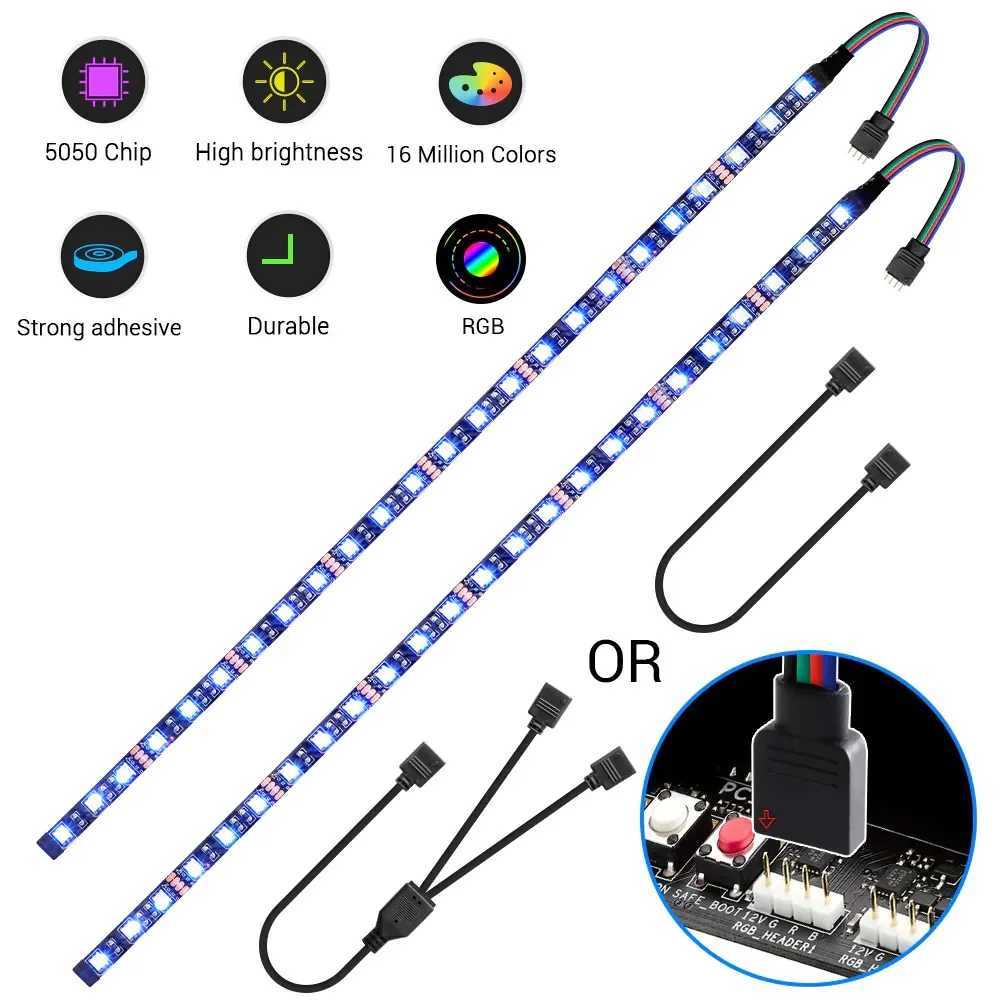 12V LED Strip RGB 4pin LED Headers For PC Computer Case / RGB Strip Mainboard Control Panel RGB-Header Gamer (+12VGRB) 5050 W250701