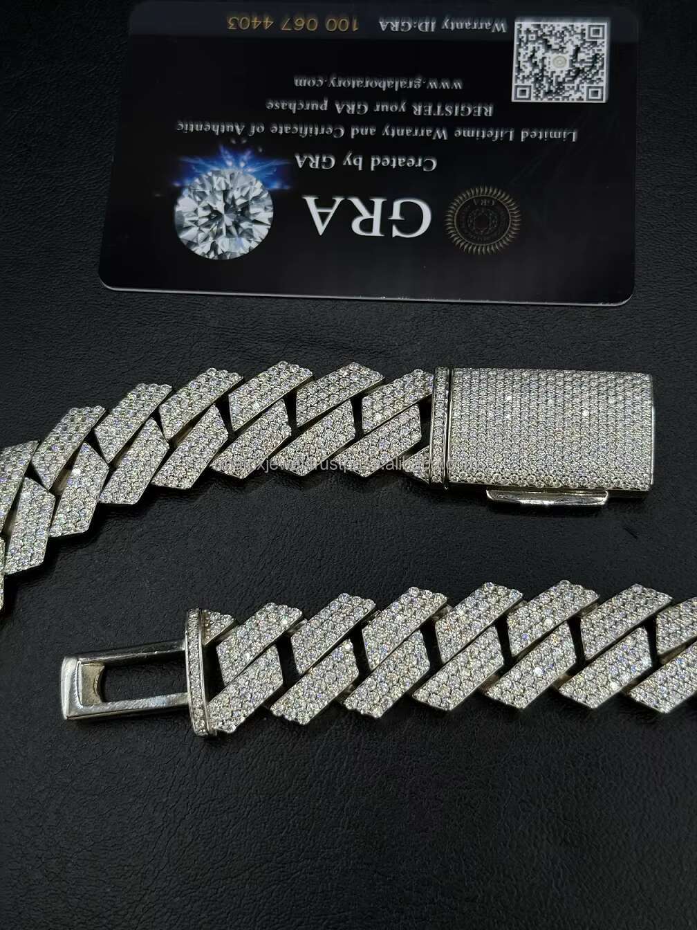 16mm 3 Rows Cuban Chain D VVS Moissanite Cuban Link Chain Iced Out 925 Silver Hiphop Moissanite Chain Cuban Necklace