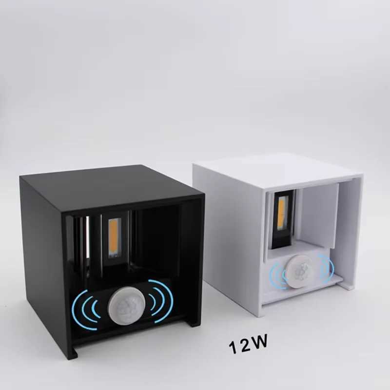 IP65 Sensor LED Wall Lamp 6W/12W Outdoor Motion Sconce Balcony Porch Light Garden Yard Aisle Decor Lighting Indoor Bedside Lamp XJ250624