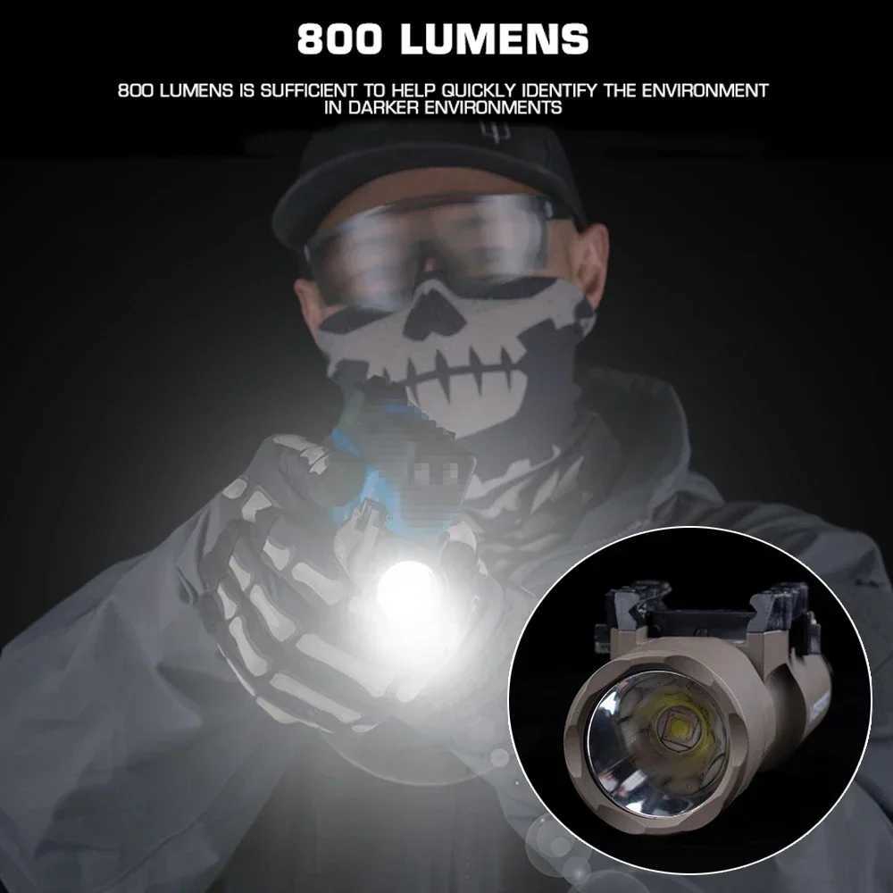 Tactical Surefire Style X300U X300 Ultra X300U-A Flashlight for Pistol Light Airsoft Helmet Light Weapon Torch Strobe 800 Lumens XJ250701