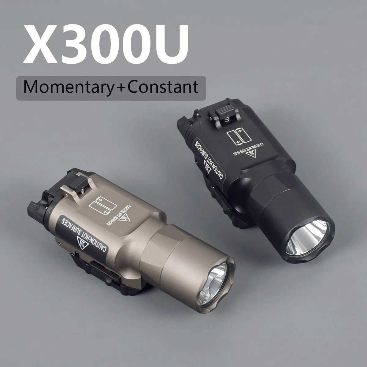 Tactical SureFire X300 Ultra XH35 X300UH-B Weapon Gun Light Flashlight Torch For Airsoft Pistol Glock 17 18 19 22 20mm RailXJ250701