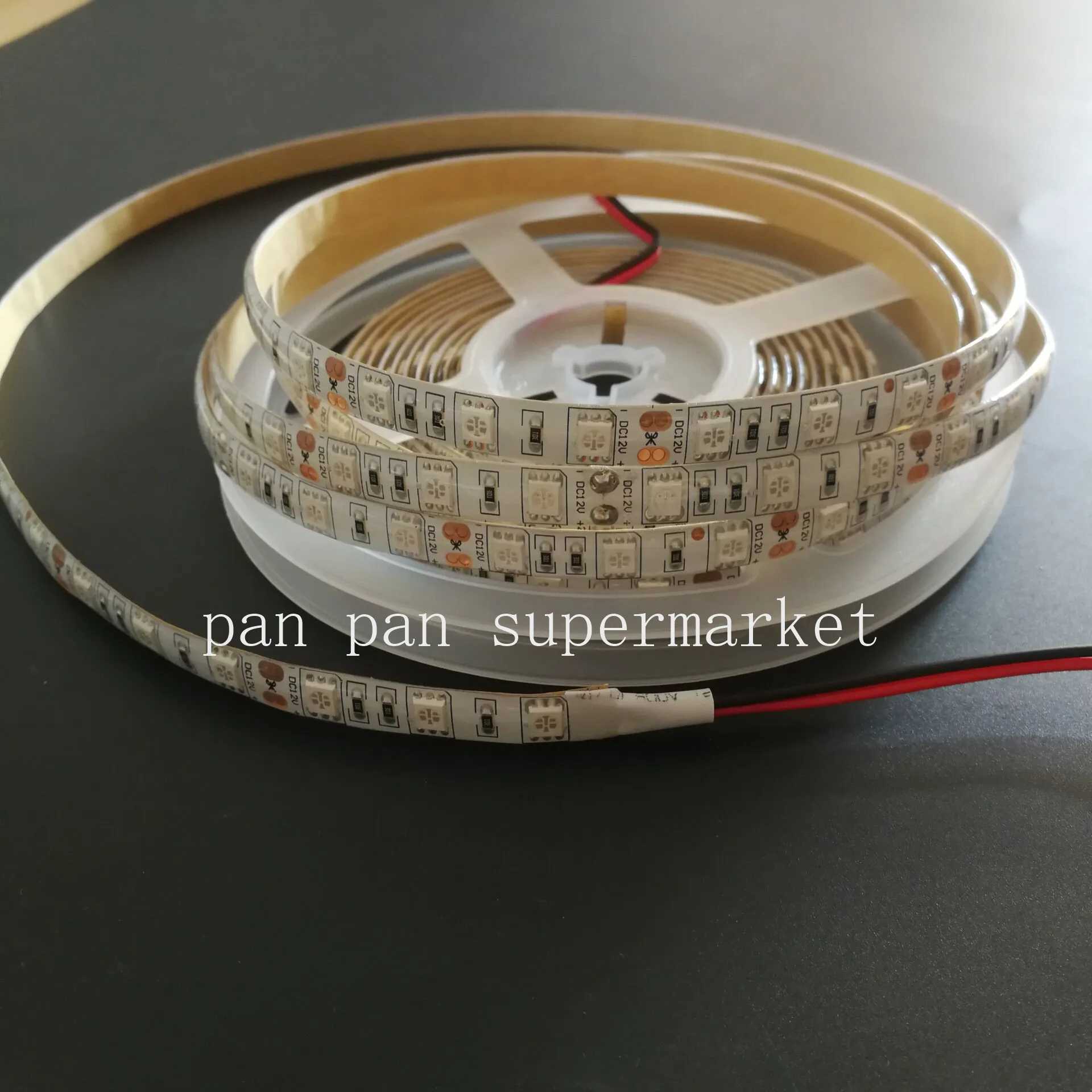 DC12V 1M 5M SMD 5050 Red Color Waterproof 300 LED Flexible 3M Tape Strip Light W250701