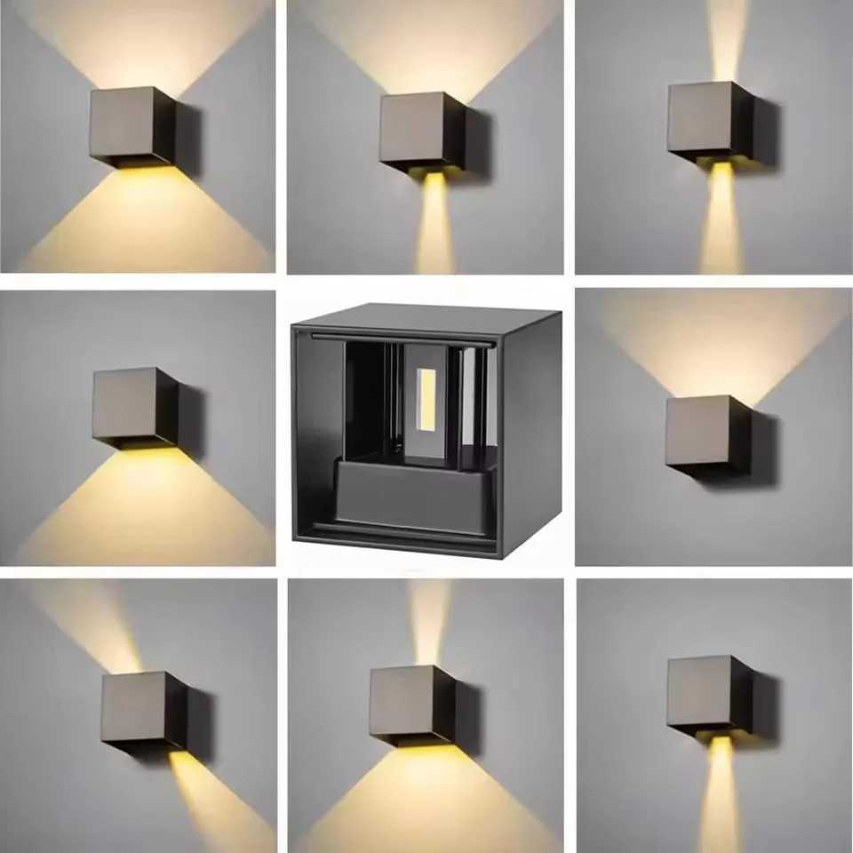 IP65 LED Wall Lamp Outdoor Sconce Balcony Porch Light Garden Yard Aisle Decor Lighting Indoor Bedside Lamp Aluminum AC110V 220V XJ250624