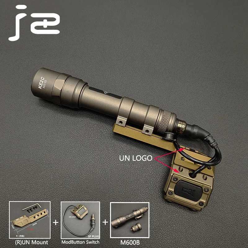 Tactical SF M300B/M600B Scout Light Metal Flashlight with Modbutton Switch Airsoft Weapon Lamp Hunting Rifle Touch Fit 20mm Rail XJ250701