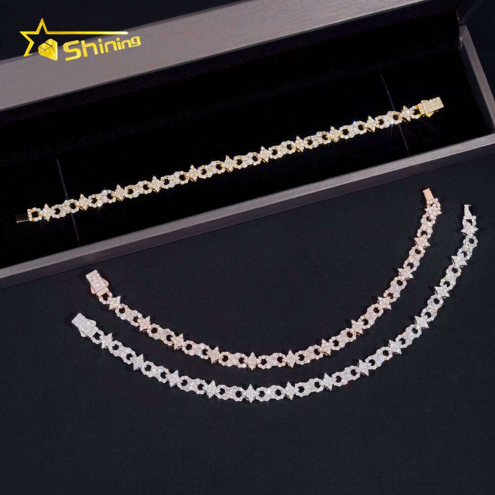 New Arrival Bracelet Pure Sier Pyroxene Pass Tester Fast Shipping Unisex Jewelry