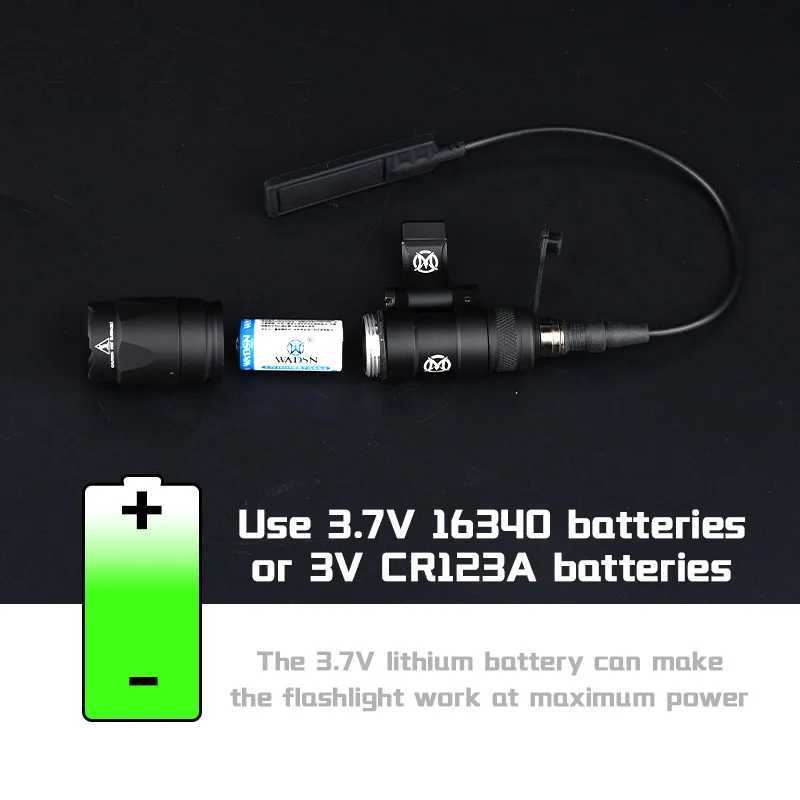 WADSN Airsoft M600 M300 Surefir Tactical Flashlight M640 M340 Weapon Light Rail Rotating Base Fit M-Lok Keymod Rail Mount XJ250701