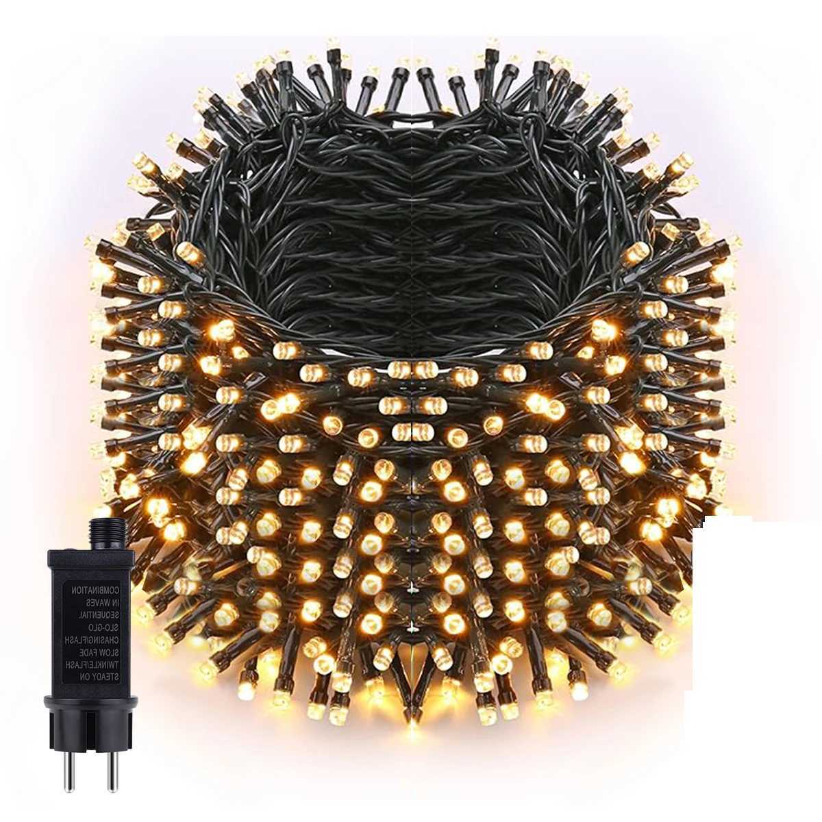 10M-100M Fairy Lights LED String Garland Christmas Light Waterproof Outdoor Indoor For Tree Street Wedding Party 2024 Decoration W250701