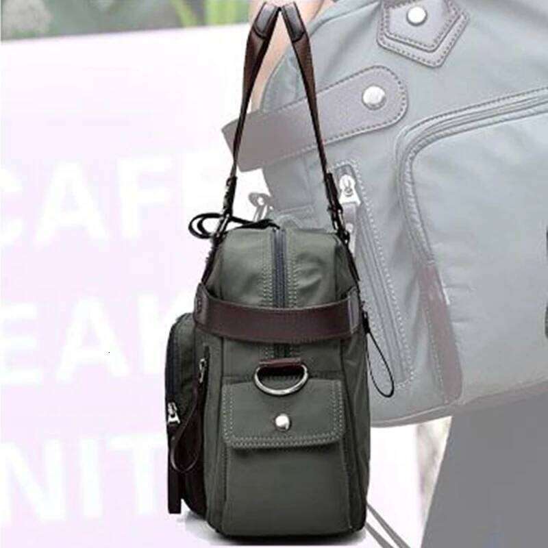 Men's Shoulder Bag Nylon Material British Casual Fashion School Style High Quality Multi-function Large Capacity Design