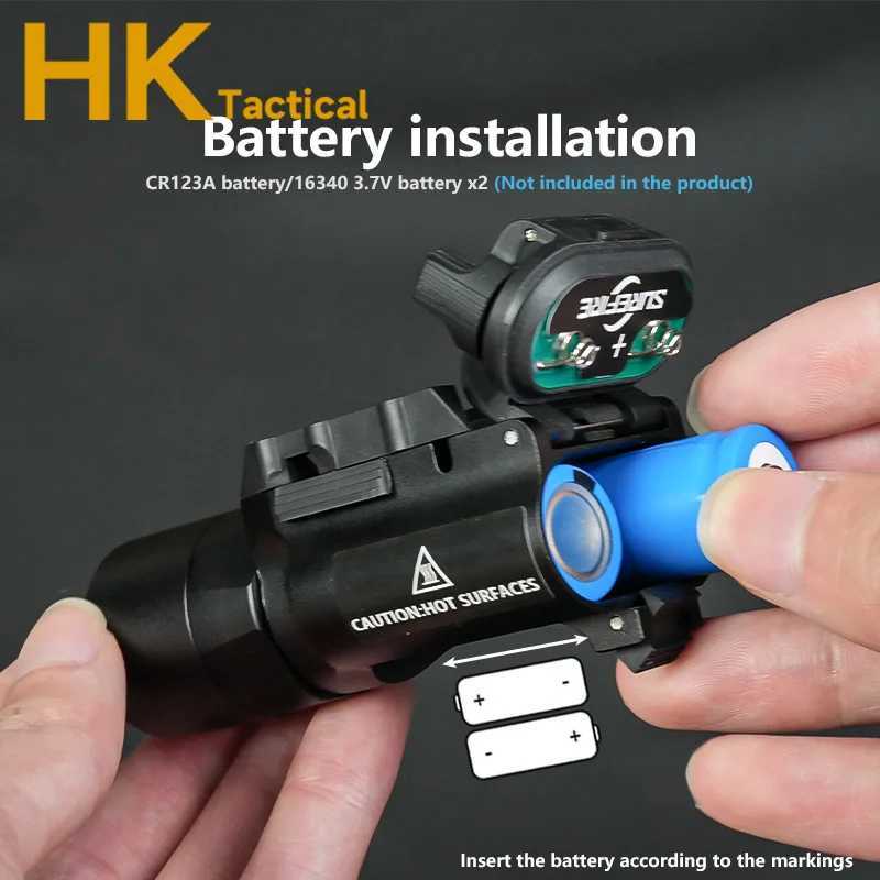 SF X300 X300U M600 M300 Tactical Scout Light Momentary/Constant HK416 AR15 G17 G19 Hunting Weapon Flashlight for 20mm Rail XJ250701