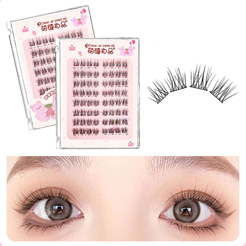 Natural Look Fluffy Clusters 7-10mm Eyelash Extension DIY Anime Eyes Lashes X250702