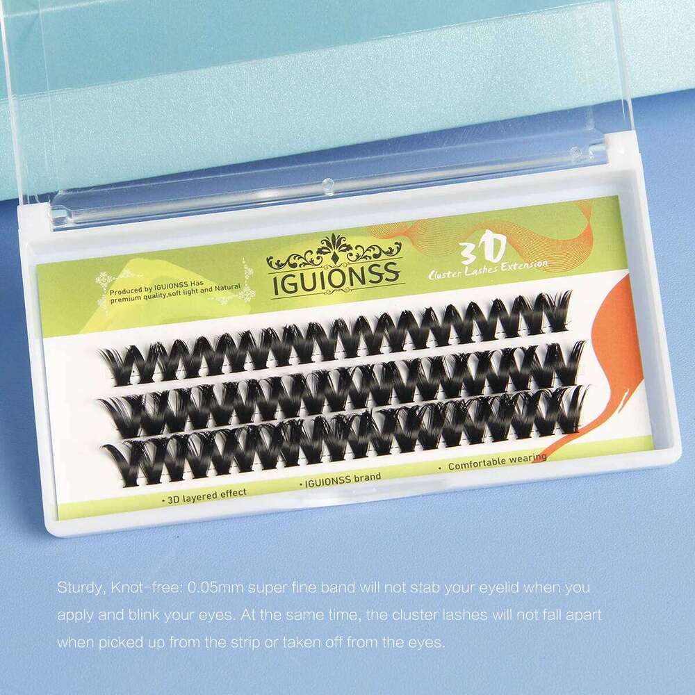 IGUIONSS Segmented False Eyelash Extension DIY Natural Individual Lash Makeup Tools Soft Easy to Operate Eyelashes X250702