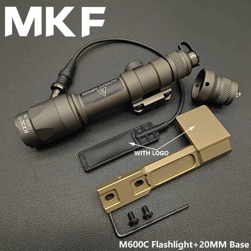 Tactical SF M600C M600 M300 M300C Flashlight LED Tactical Scout Light Rifle Weapon Torch Hunting Spotlight Pressure Switch Pad XJ250701