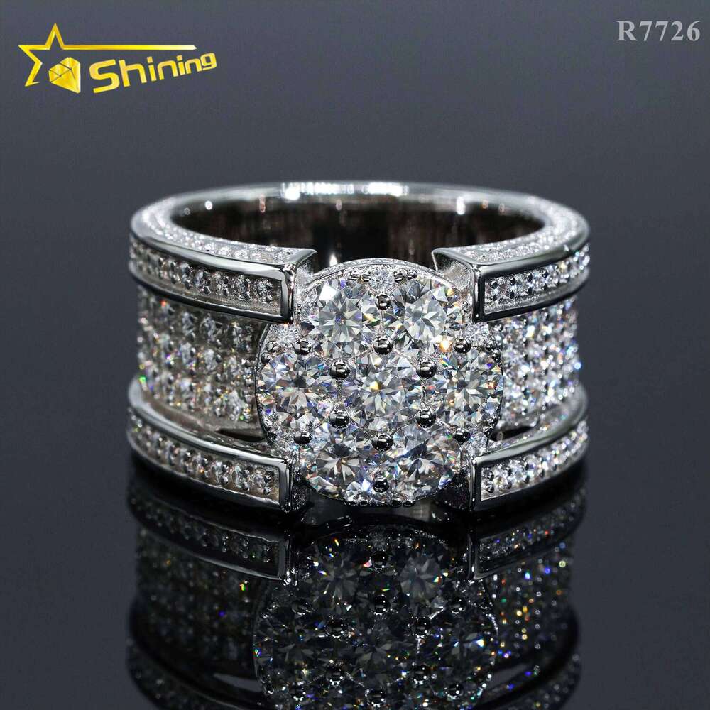 Jewelry Hip Hop Iced Out Pass Tester Dia Ring Moissanite Men