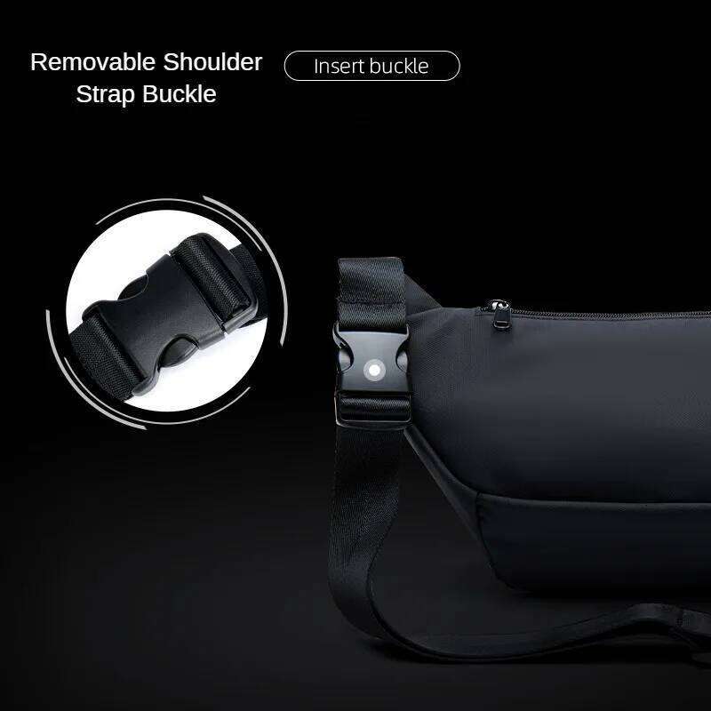 2024 Premium PVC Waterproof Men's Crossbody Reflective Design 9.7inch IPad Multiple Pockets Casual Sling Bag For Youth