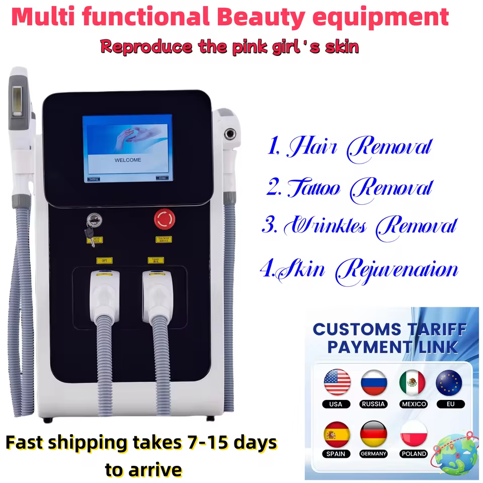 3 in 1 Diode Laser OPT IPL Hair Removal Machine And Portable Picosecond Laser Remove Tattoo Professional Beauty Device