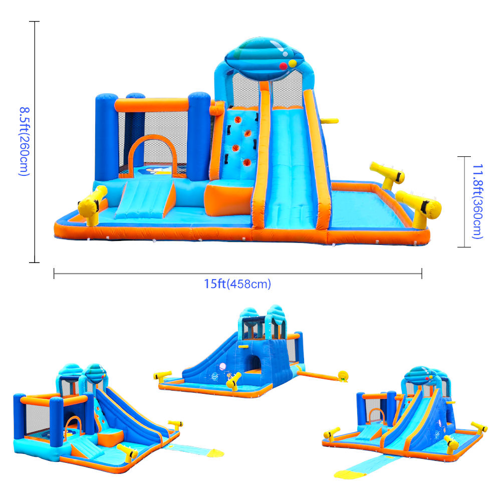 Outdoor Adventure: Alien Themed Obstacle Course with Rock Climb & Slides