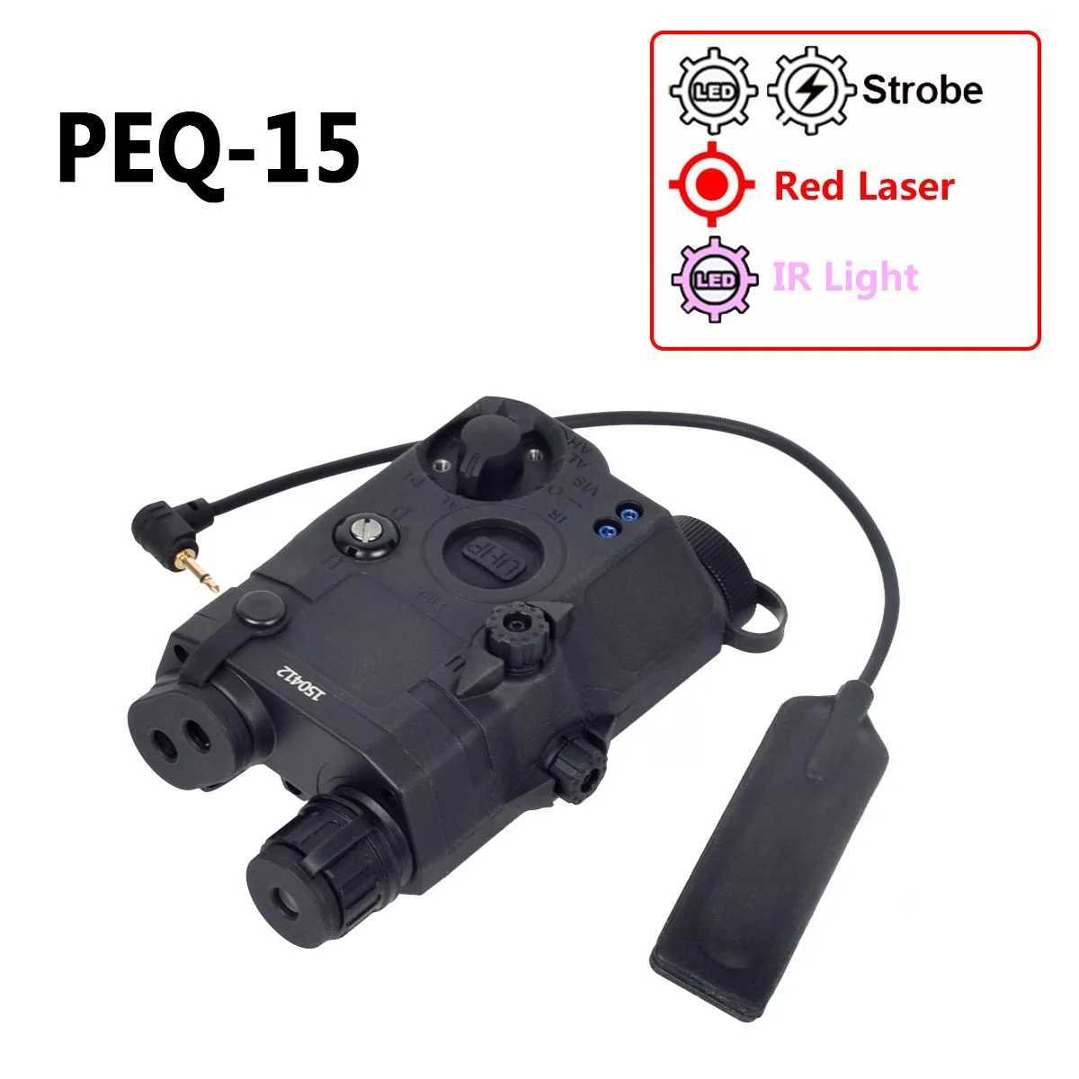 PERST-4 PEQ-15 PEQ15 LA5C Red Dot Green Blue Laser Indicator IR Fill Light Weapon Scout Light LED Strobe Flashlight PEQ XJ250701