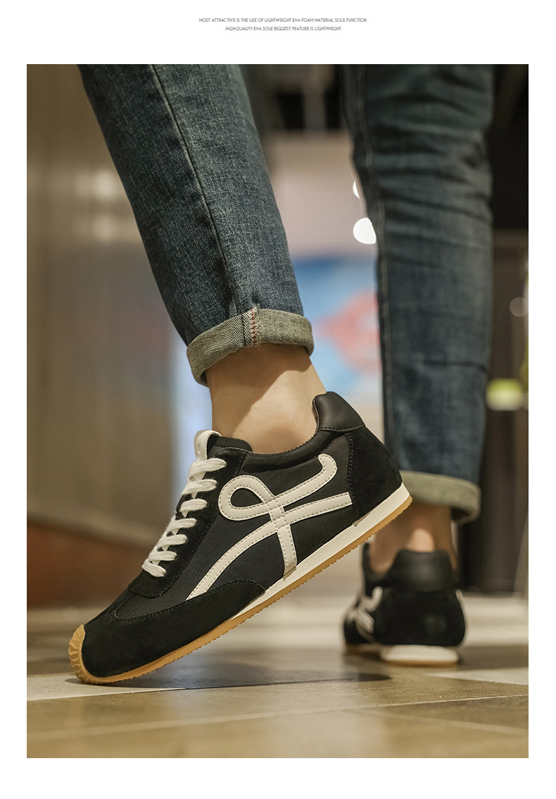 Sports and leisure shoes 2025 new summer breathable mesh German training men's Forrest shoes thin, height increasing and lightweight