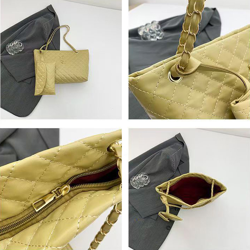 Large capacity designer bag Multiple colors to choose from women's shoulder bag oversized shopping tote bag solid color diamond