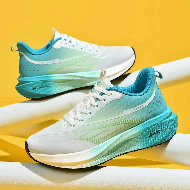 Men Running Shoes Woman Trainer Race Breathable Couple Sneakers Men Sneakers Lace Up Toe Cushioning Shoes for Men Carbon Plate Z250702