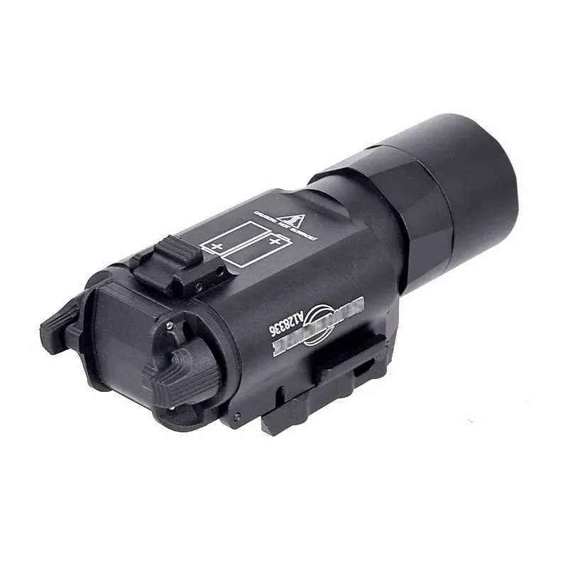 Tactical X300 Ultra X300U LED Pistol Lights CNC Aluminum Rifle Flashlight 400 lumens fit 21mm Rail XJ250701