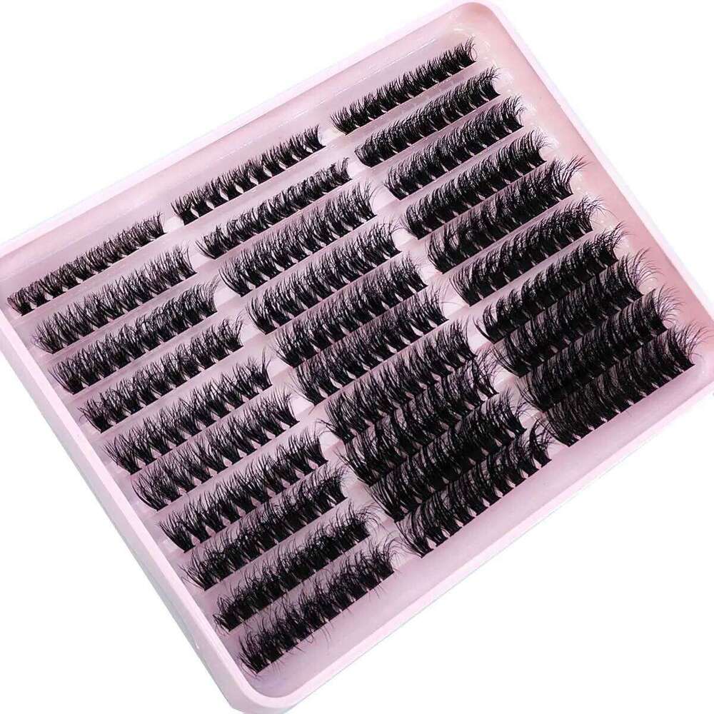 290/300Pcs 5D Fluffy Thick Clusters D/DD Curl Wispy Individual Lashes 60+80+100 Mix Eyelash Extensions False Eyelashes X250702