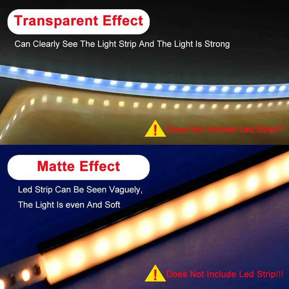 LED Silicone Neon Tube T0511 T0513 T0515 Flexible Protection Cover Transparent Matte Black Milky For 8-12mm WS2812 WS2811 Strip W250701