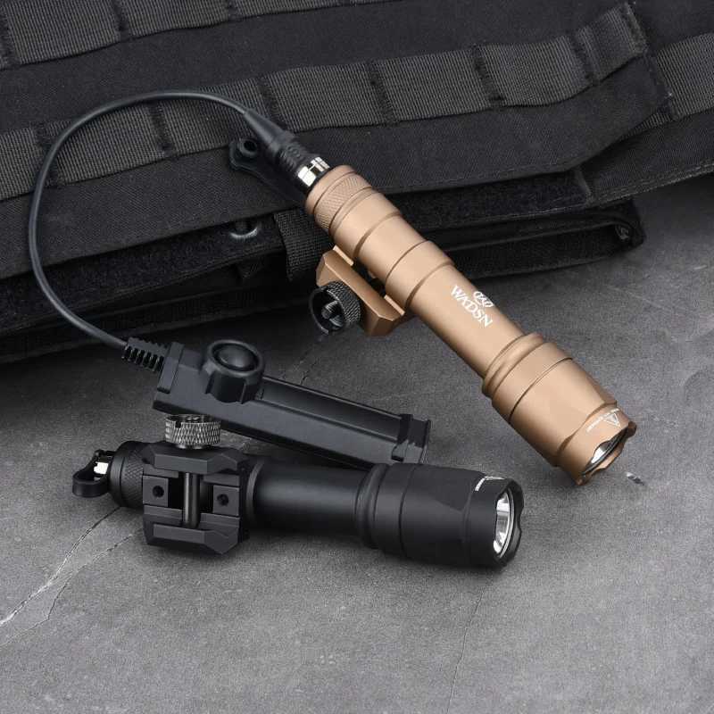 Surefire Tactical M300 M600 Flashlight Lantern Torch AR15 Rifle Airsoft Weapon Light Scout Lamp Dual Function Pressure Switch XJ250701