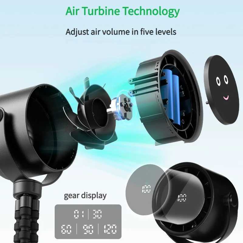 Portable USB Fan Octopus Clip Fan Baby Stroller Fan With Smiling Face Display Desktop Handheld Fan For Bedroom Student XJ250702