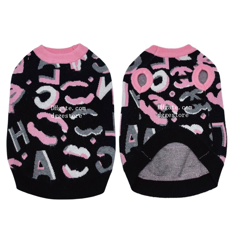Designer Dog Clothes Dynamic Letter Patterned Dog Sweater,Luxury Pet Sweaters for Dogs,Knitted Pet Clothing,Pet Clothes,Suitable for All Seasons and Small Dogs A914