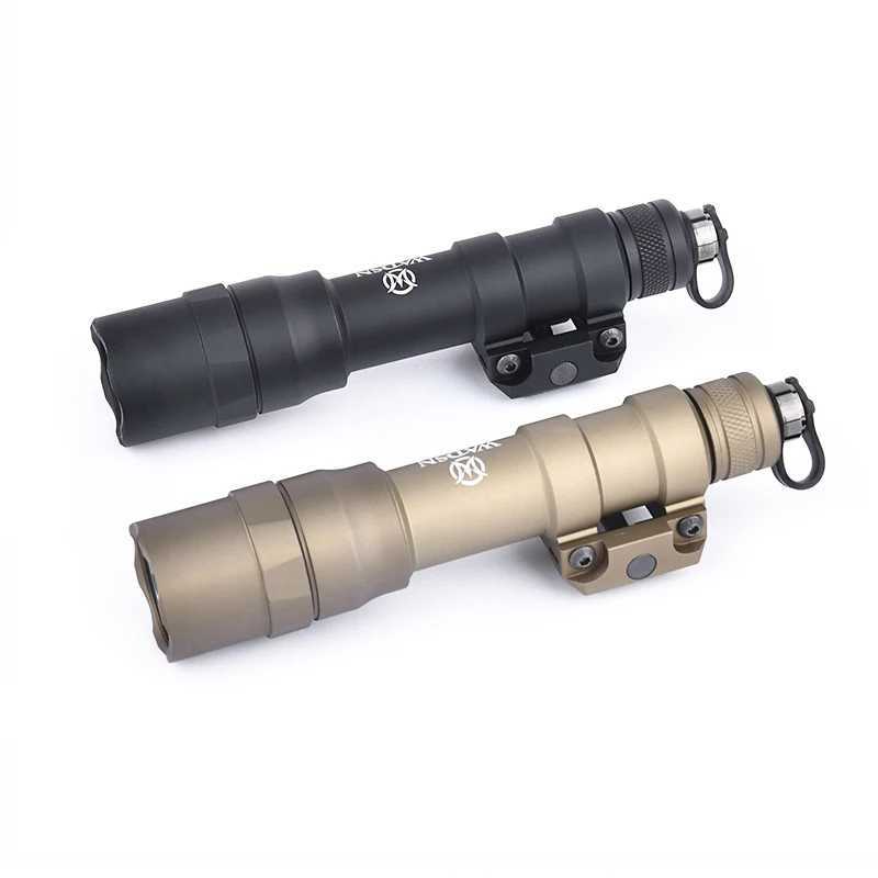 WADSN SF M600 M600DF Tactical Flashlight 1400 High Lumens White LED Lamp Scout Light Fit 20MM Picatinny Rail Airsoft Accessories XJ250701