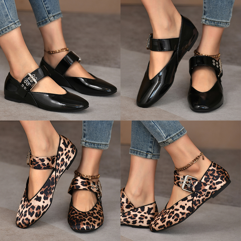designer shoes ballet flats heels loafers mary jane shoes fashion exquisite buckle strap sandals summer soft-soled walking ballerina flats dress shoes