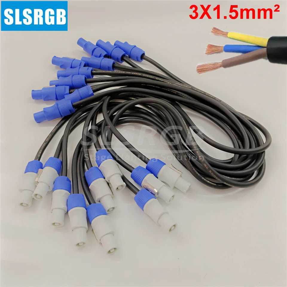 3X1.5mm 1.5SQ copper core 20A Powercon Cable Beam Moving Head Light hand in hand Extension Blue/Grey PowerCon Connector Cable W250701