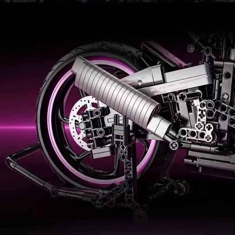 Technical Pink Motorbike MOC 1000RR Building Blocks Model Vehicle Assemble Bricks Motorcycle Racing Car Toys Gift For Adults Kids XJ250702