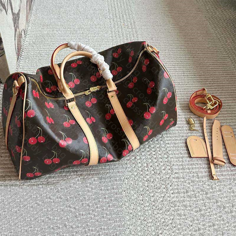 Luxury Designer Duffel Bag Luggage Tote Bag Handbag Cherry Duffle Bags Shoulder Clutch Weekend Bag Travel On Vacation Size 55cm,50cm And 45cm