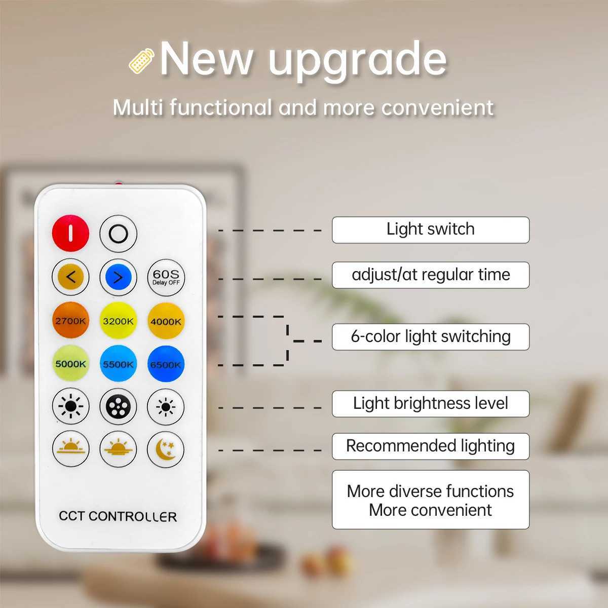 Dimmable LED Strip Lights CCT COB Dual White 3000K-6500k Adjustable LED Light Diode Tape for Home Decoration 110V 220V To DC24V W250701